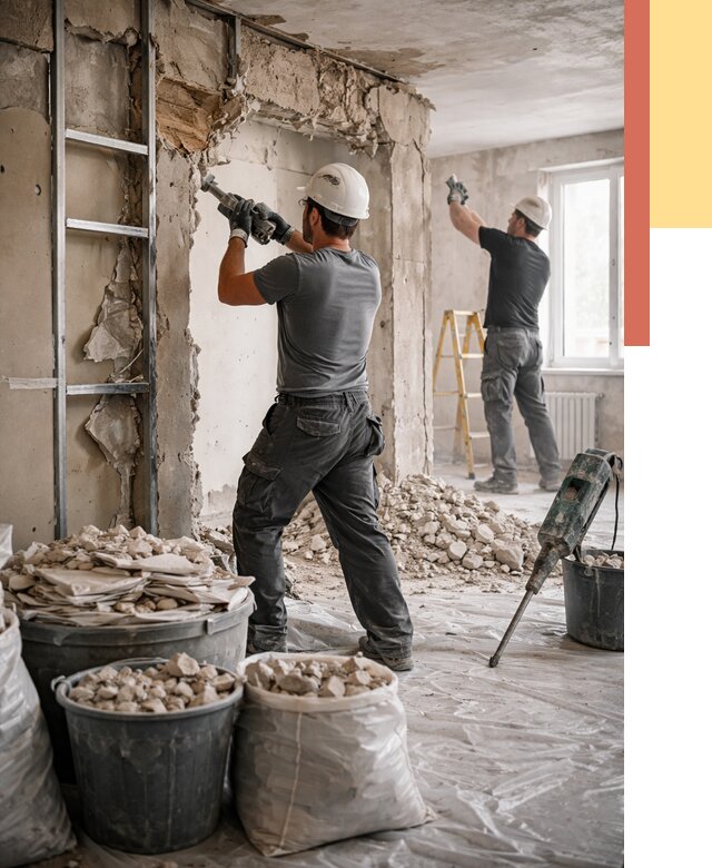 Демонтажные работы в ельце от 2772 руб. — услуги и цена под ключ | ОТДЕЛОЧНИК-Елц