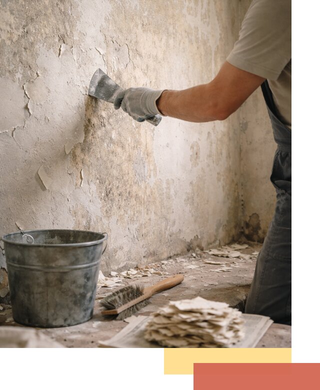 Удаление старой краски со стен в ельце качественно и быстро