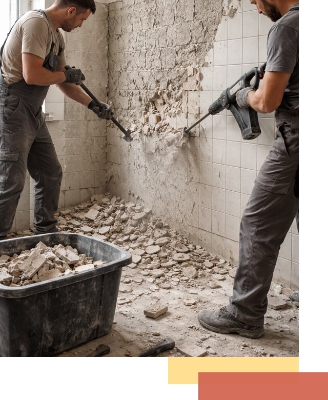 Демонтаж плитки со стен в ельце быстро и аккуратно