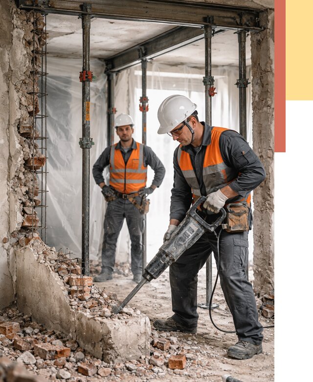 Снос несущих стен в ельце от 10525 руб. — демонтаж несущей стены под ключ | ОТДЕЛОЧНИК-Елц