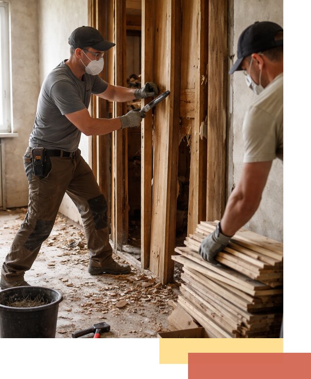 Демонтаж деревянных перегородок в ельце быстро и аккуратно