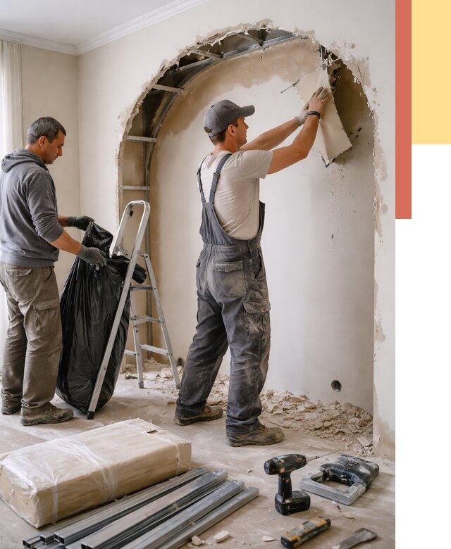 Демонтаж арки из гипсокартона в ельце от 3594 руб. — услуги под ключ | ОТДЕЛОЧНИК-Елц