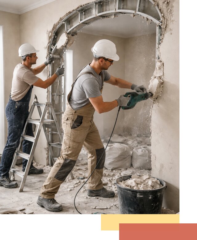 Демонтаж гипсокартонной арки в ельце быстро и аккуратно