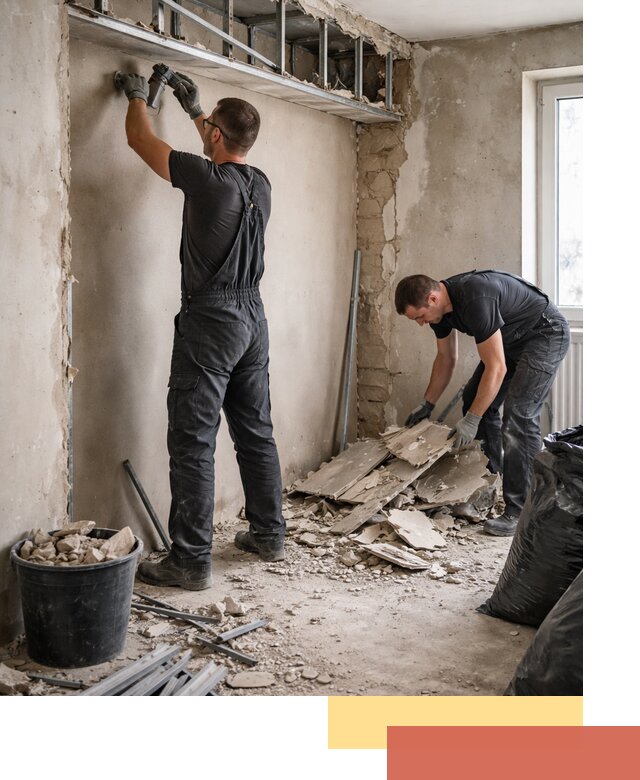 Демонтаж короба из гипсокартона в ельце быстро и аккуратно