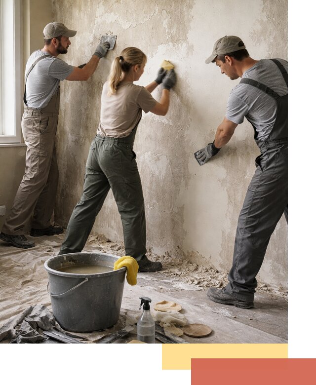 Очистка стен от клея и грунтовки в ельце качественно и быстро