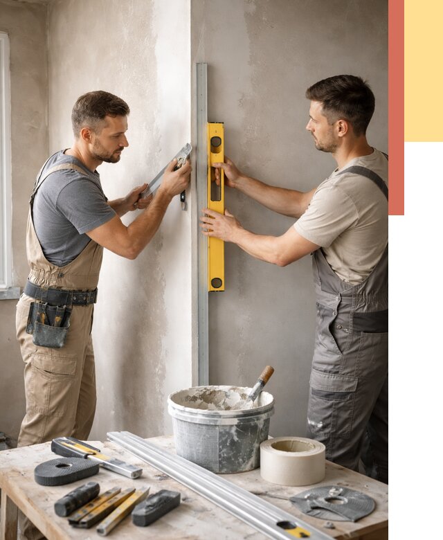 Выведение углов стен в ельце от 1900 руб. быстро и недорого | ОТДЕЛОЧНИК-Елц