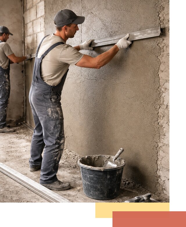 Штукатурка стен цементно-песчаная в ельце профессионально