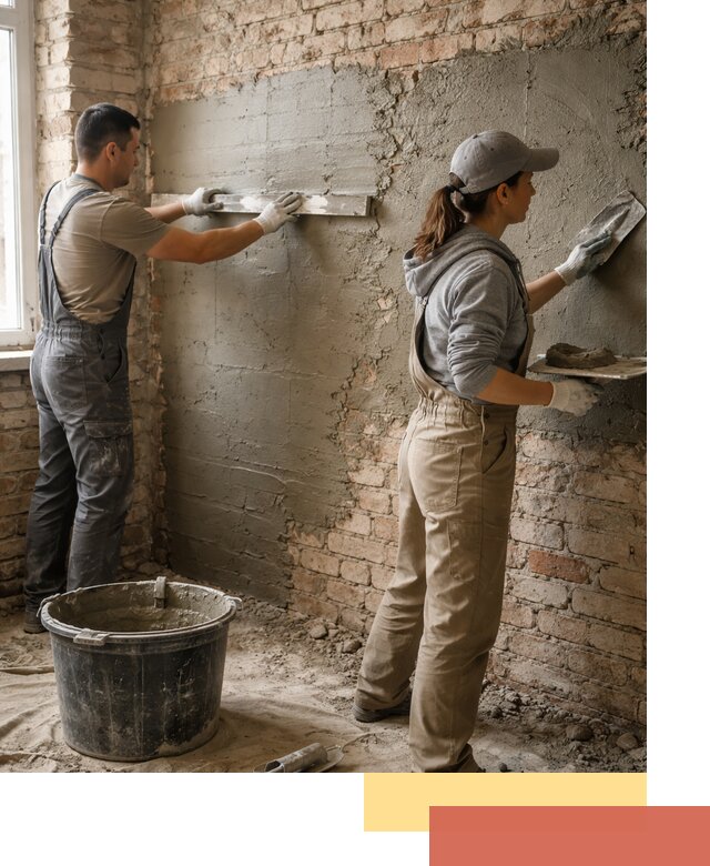 Штукатурка кирпичных стен в ельце — качественно и надежно