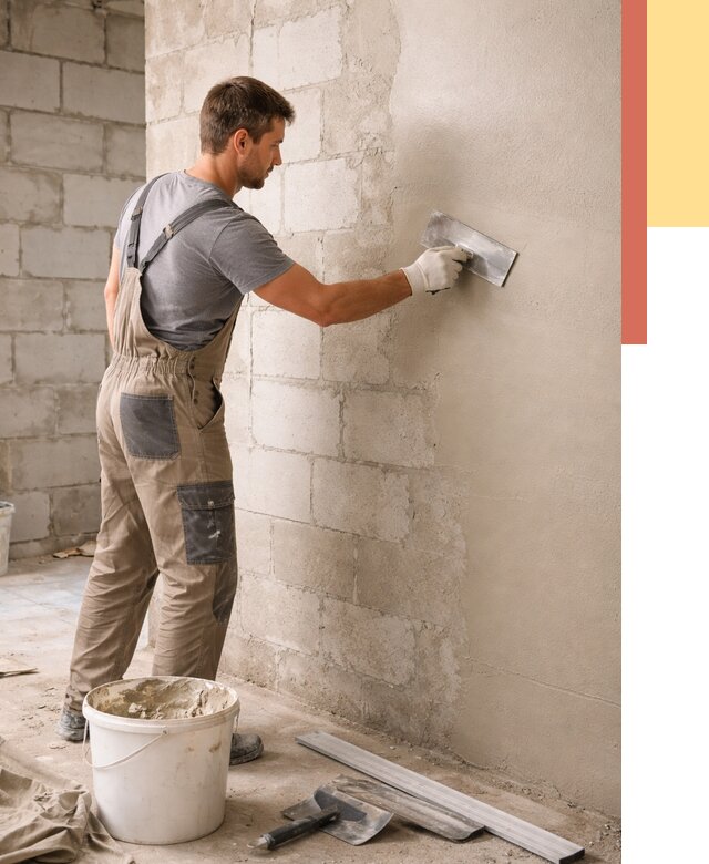 Штукатурка стен из газобетона в ельце от 2156 руб./м2 — быстро и недорого | ОТДЕЛОЧНИК-Елц