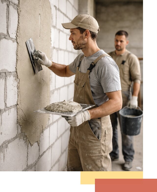 Штукатурка стен из газобетона в ельце под ключ