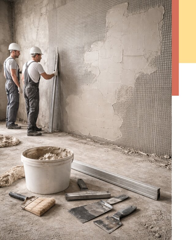 Штукатурка стен по сетке в ельце от 5647 руб./м2 — быстро и недорого | ОТДЕЛОЧНИК-Елц