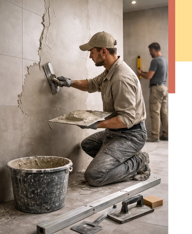 Штукатурка стен в ванной в ельце от 4621 руб./м² — выравнивание под ключ | ОТДЕЛОЧНИК-Елц