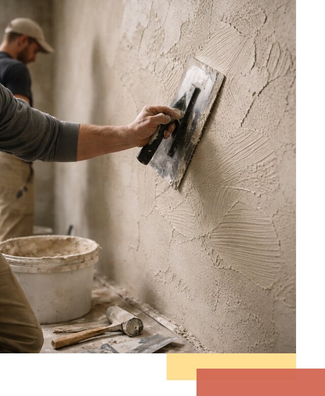 Фактурная штукатурка стен в ельце — монтаж, отделка, реставрация