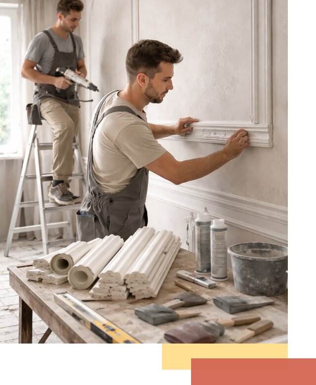 Монтаж лепнины на стены в ельце профессионально и качественно