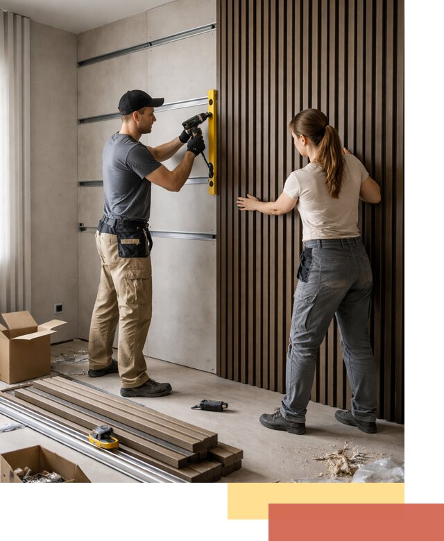 Монтаж реечных панелей на стены в ельце