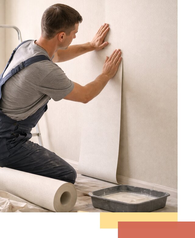 Поклейка флизелиновых обоев в ельце качественно и быстро