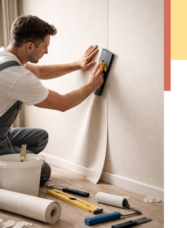 Поклейка виниловых обоев в ельце от 4621 руб. | Быстро и недорого — ОТДЕЛОЧНИК-Елц