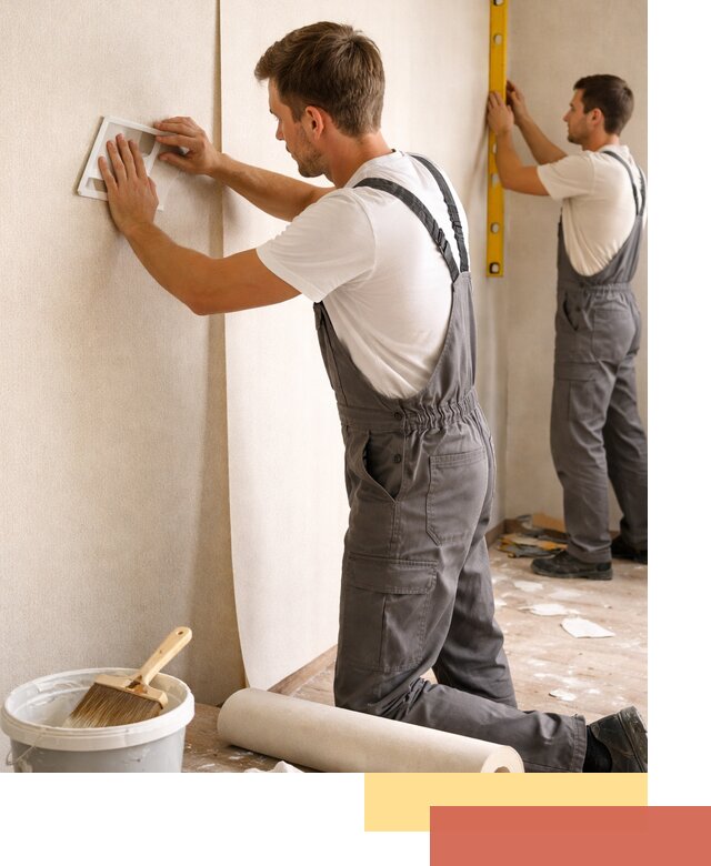 Поклейка бумажных обоев в ельце качественно и недорого