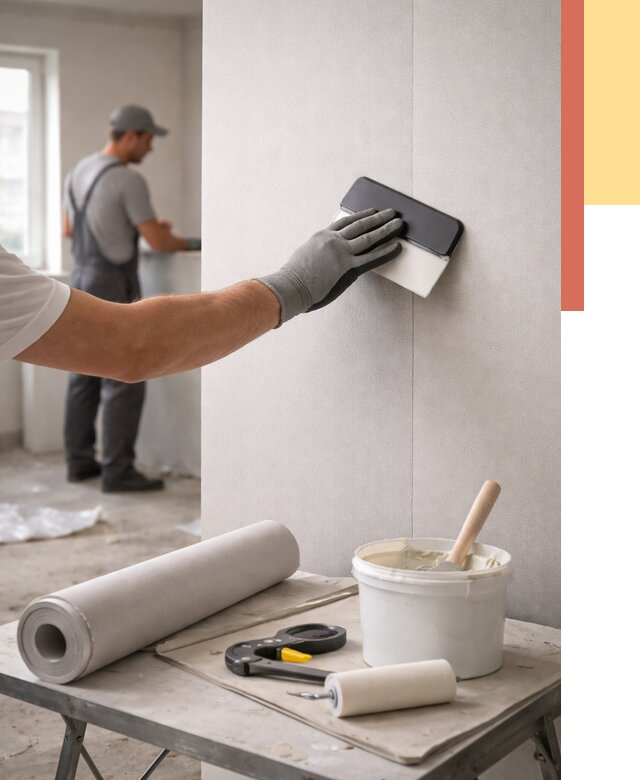 Поклейка обоев под покраску в ельце от 3594 руб. за м2 | ОТДЕЛОЧНИК-Елц