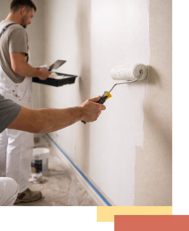 Покраска стен акриловой краской профессионально в ельце