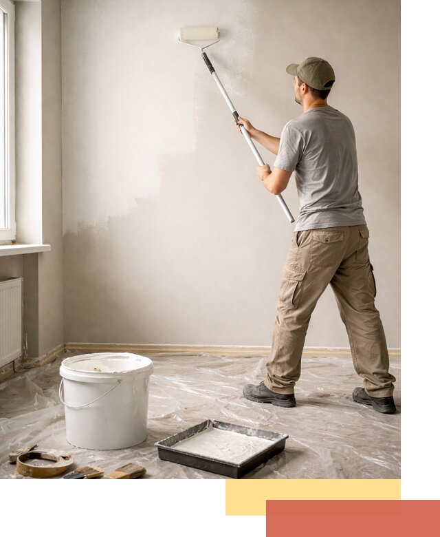 Покраска стен латексной краской в ельце качественно и быстро