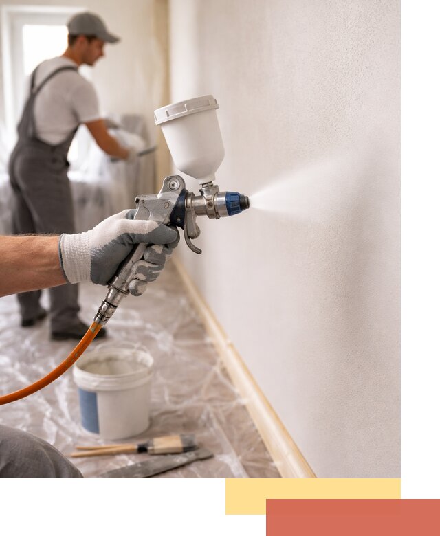 Покраска стен краскопультом в ельце быстро и качественно