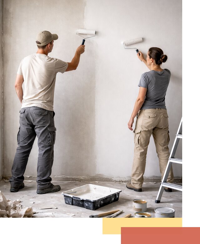 Окраска стен по стеклохолсту в ельце качественно и долговечно