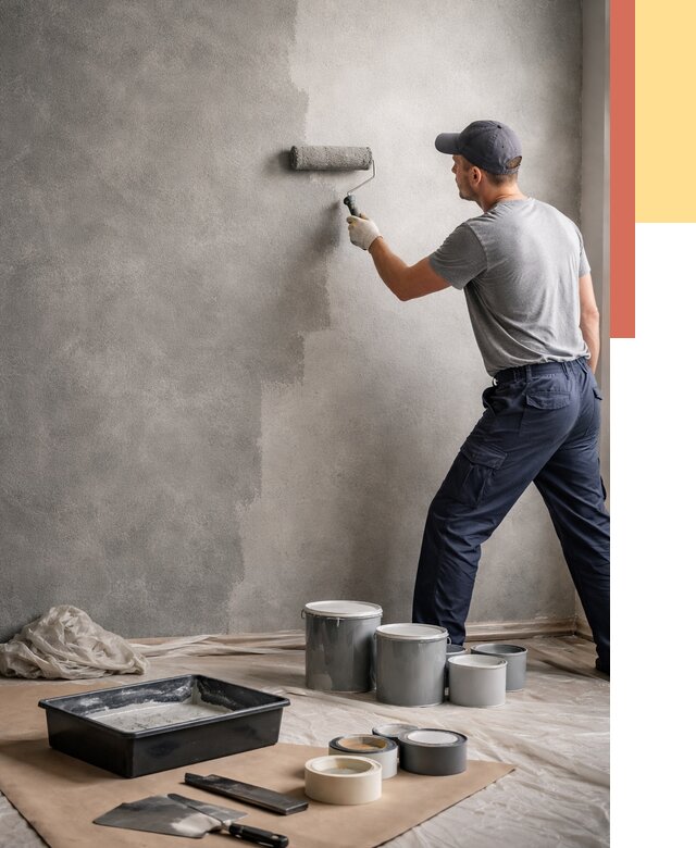 Покраска стен под бетон в ельце от 667 руб. за м2 — быстро и недорого | ОТДЕЛОЧНИК-Елц