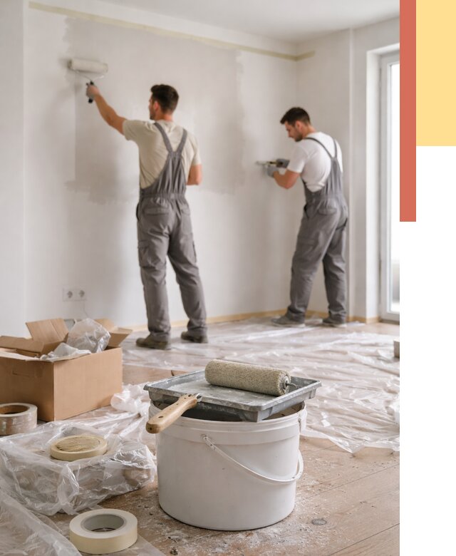 Покраска стен в квартире в ельце от 2567 руб/м2 — быстро и недорого | ОТДЕЛОЧНИК-Елц