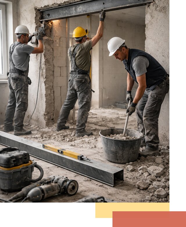 Создание проемов в стенах и несущих конструкциях в ельце