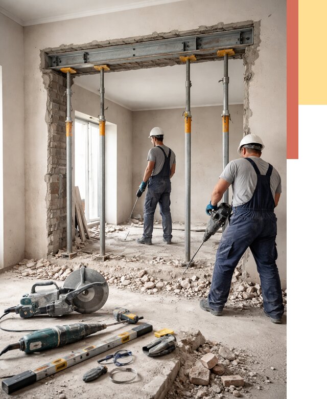 Прорезка проема в стене в ельце от 4621 руб. — быстро и недорого | ОТДЕЛОЧНИК-Елц