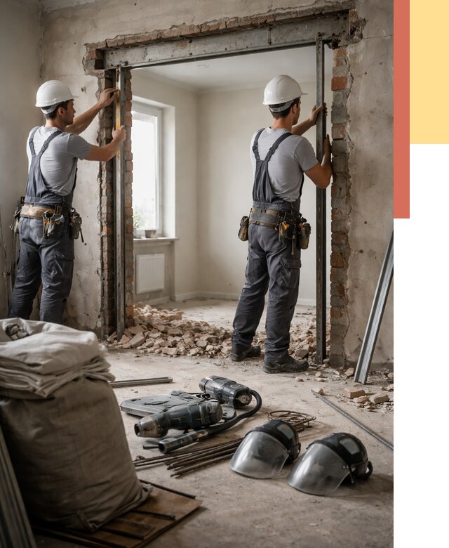 Расширение дверного проема в ельце от 12835 руб. под ключ | ОТДЕЛОЧНИК-Елц