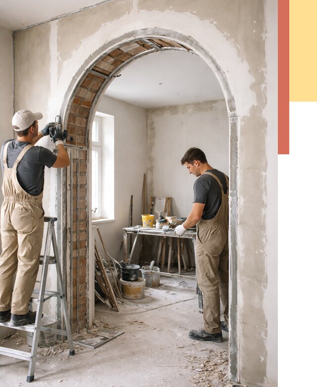 Устройство арочного проема в ельце от 9755 руб. под ключ — быстро и недорого | ОТДЕЛОЧНИК-Елц