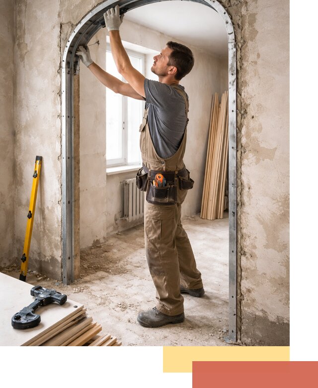 Устройство арочного проема в ельце под ключ