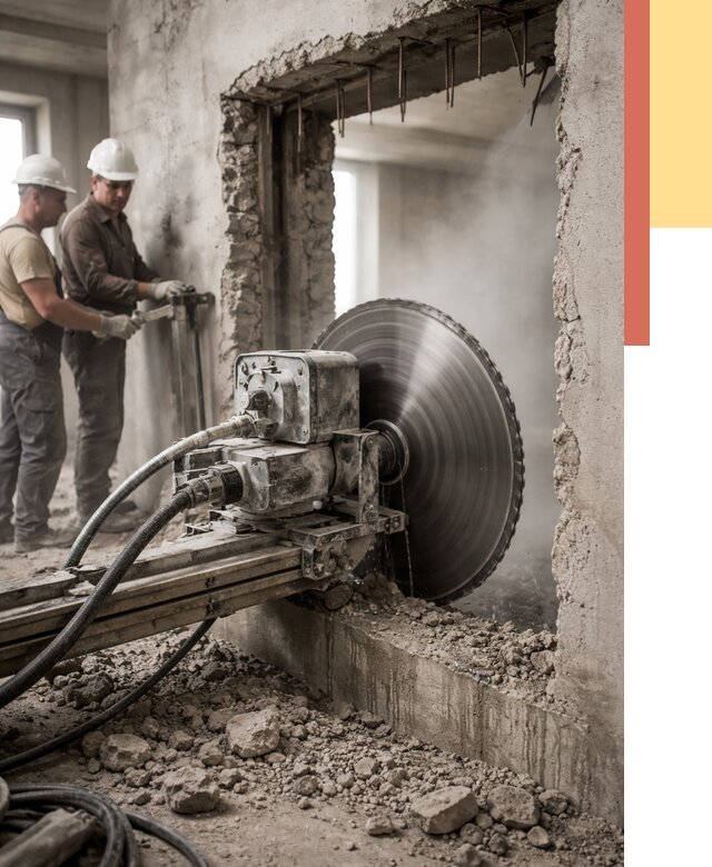 Алмазная резка проемов в ельце от 4621 руб. быстро и недорого | ОТДЕЛОЧНИК-Елц