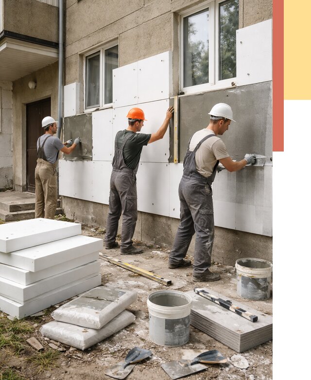 Утепление стен пенопластом в ельце от 1797 руб. — недорого и под ключ | ОТДЕЛОЧНИК-Елц