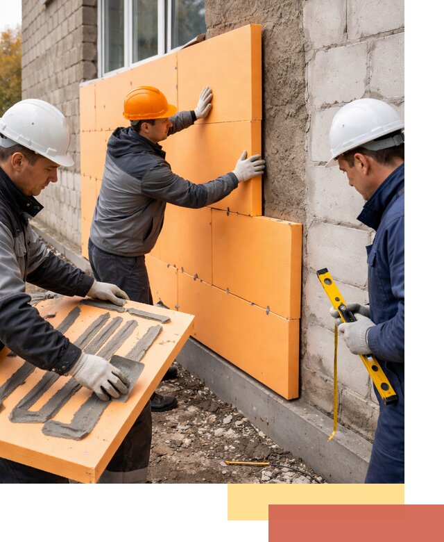 Утепление фасада пеноплексом под ключ в ельце