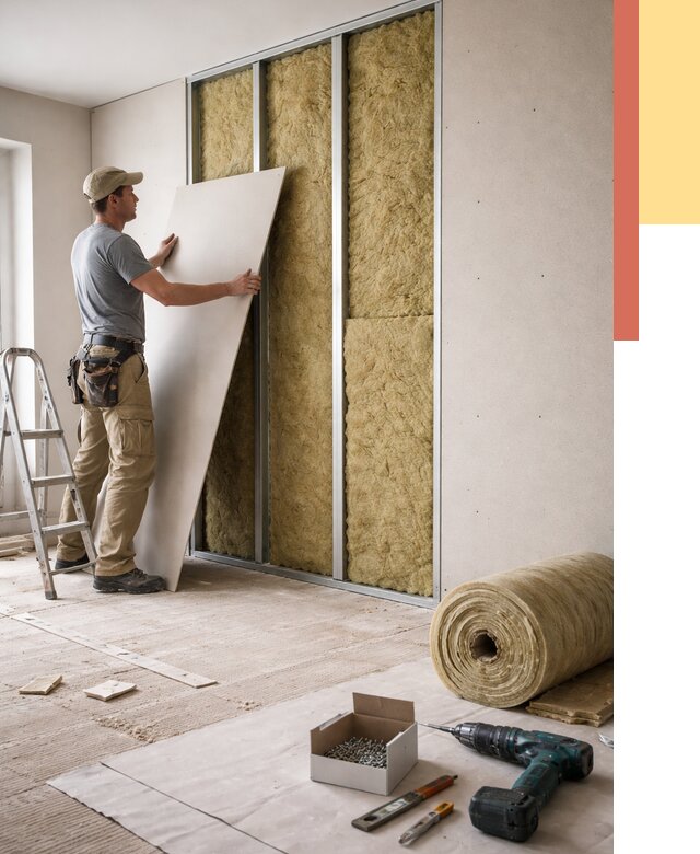 Перегородка из гипсокартона с шумоизоляцией в ельце от 3204 руб. | ОТДЕЛОЧНИК-Елц