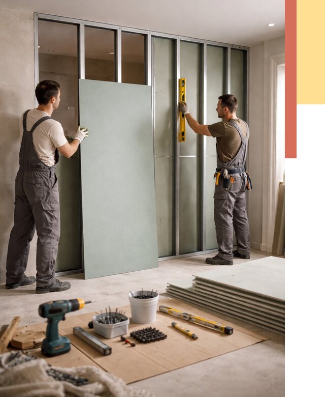 Перегородка из влагостойкого гипсокартона в ельце от 4929 руб. — монтаж под ключ | ОТДЕЛОЧНИК-Елц