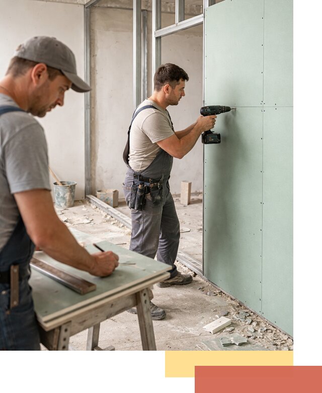 Перегородки из влагостойкого гипсокартона под ключ в ельце