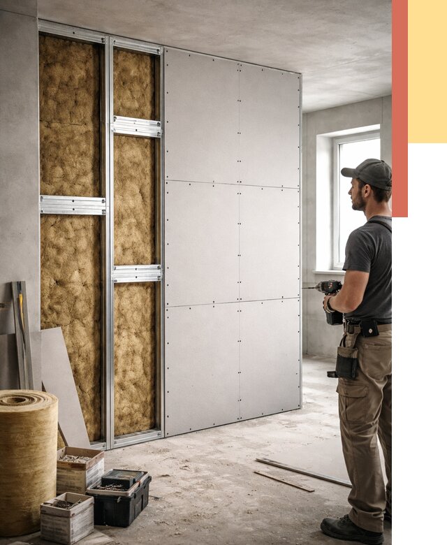 Усиленная перегородка под навеску в ельце от 13143 руб. — монтаж под ключ | ОТДЕЛОЧНИК-Елц