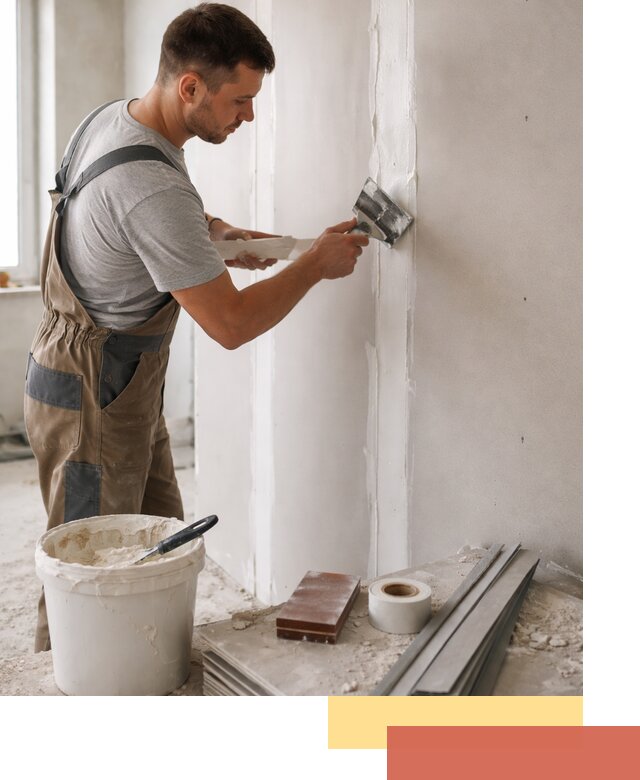 Шпаклевка перегородок из гипсокартона в ельце качественно и быстро