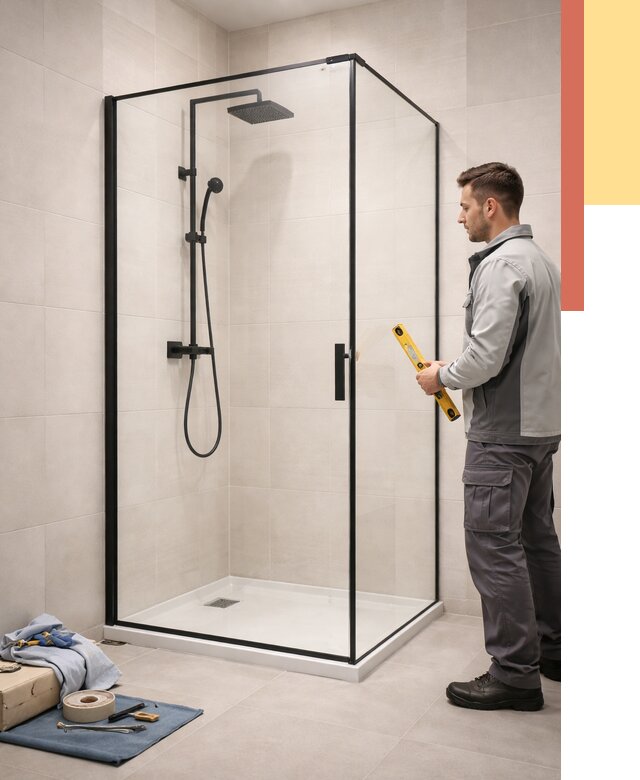 Стеклянные перегородки для душа в ельце от 12835 руб. | Монтаж под ключ — ОТДЕЛОЧНИК-Елц