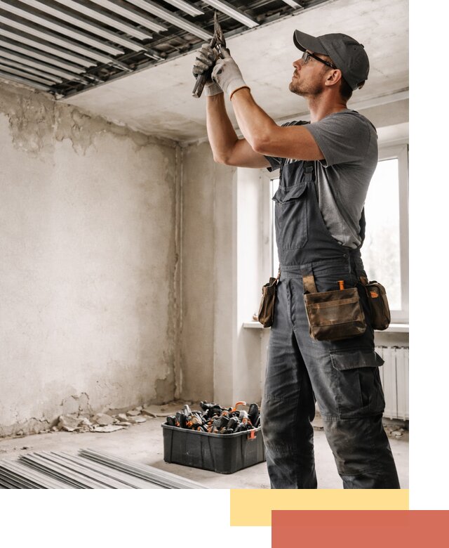 Демонтаж реечного потолка в ельце быстро и аккуратно