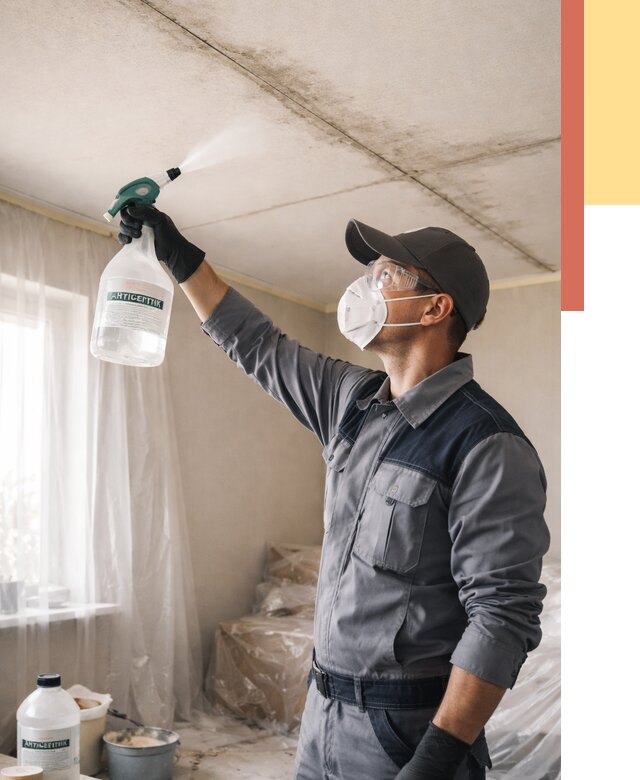 Антисептическая обработка потолка в ельце от 2567 руб. | ОТДЕЛОЧНИК-Елц