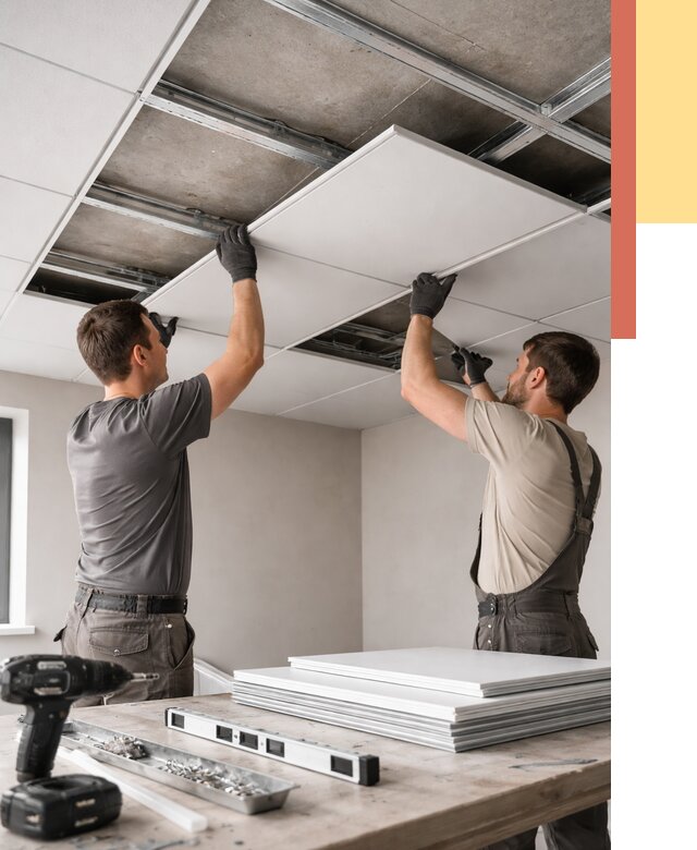 Монтаж кассетного потолка в ельце от 4621 руб/м2 — установка и сборка | ОТДЕЛОЧНИК-Елц