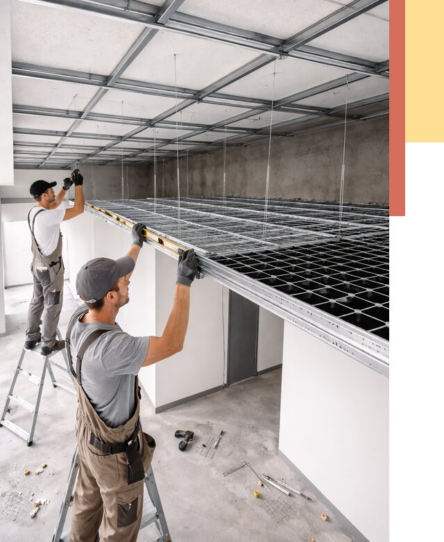 Монтаж потолка грильято в ельце от 462 руб./м² — быстрая сборка под ключ | ОТДЕЛОЧНИК-Елц