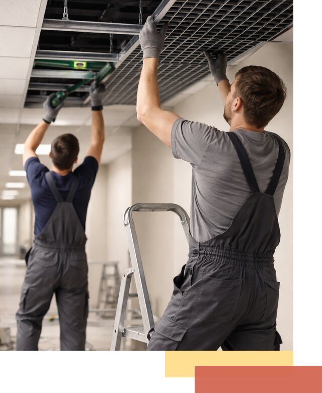 Монтаж потолка Грильято в ельце: установка под ключ качественно