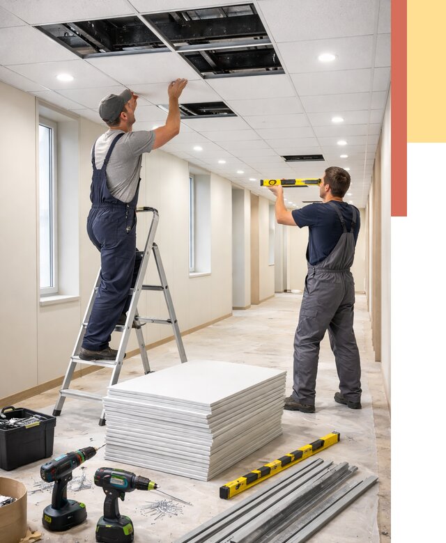 Ремонт потолка Армстронг в ельце от 4621 руб. — быстро и недорого | ОТДЕЛОЧНИК-Елц