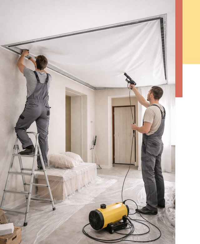 Монтаж натяжного потолка в прихожей в ельце от 2721 руб. под ключ | ОТДЕЛОЧНИК-Елц